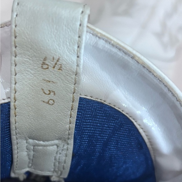 Oak Tree Farms White Leather Western Pull On Snip Toe Boots Size 6.5 - Picture 9 of 15